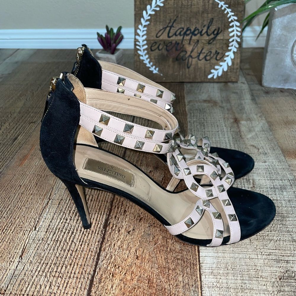 Valentino Patent Rockstud Caged Pumps